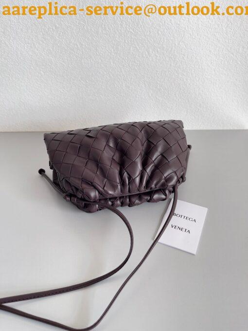 Replica Bottega Veneta Mini Pouch with Strap in Grape Intrecciato Lambskin 4