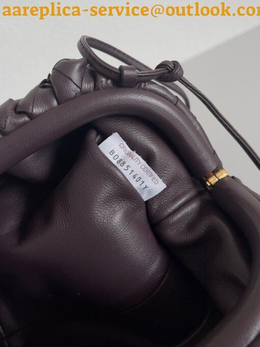 Replica Bottega Veneta Mini Pouch with Strap in Grape Intrecciato Lambskin 7