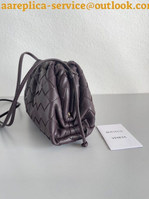 Replica Bottega Veneta Mini Pouch with Strap in Grape Intrecciato Lambskin 9