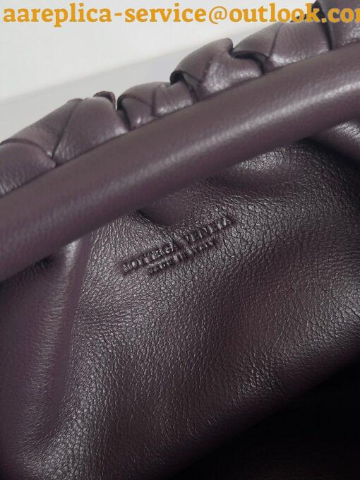 Replica Bottega Veneta Mini Pouch with Strap in Grape Intrecciato Lambskin 11