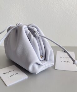 Replica Bottega Veneta Mini Pouch with Strap in Mirth Washed Calfskin 2