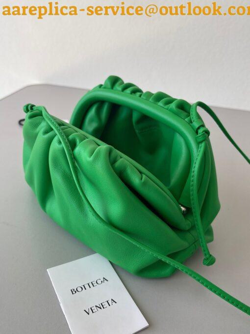 Replica Bottega Veneta Mini Pouch with Strap in Parakeet Calfskin 4