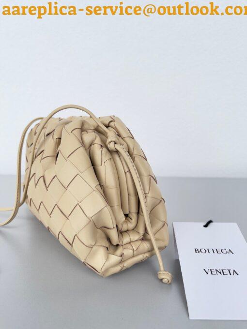 Replica Bottega Veneta Mini Pouch with Strap in Porridge Intrecciato Lambskin 3