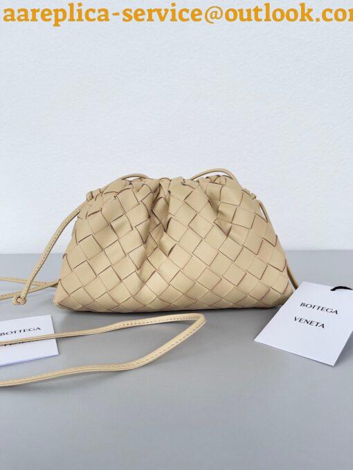 Replica Bottega Veneta Mini Pouch with Strap in Porridge Intrecciato Lambskin 6