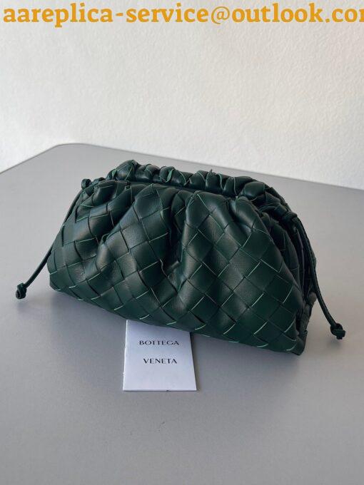 Replica Bottega Veneta Mini Pouch with Strap in Raintree Intrecciato Lambskin 9