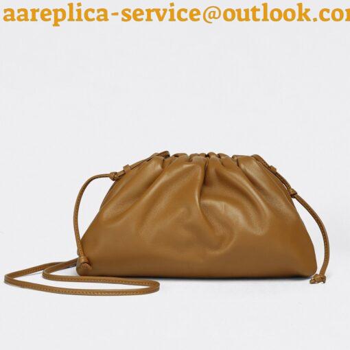 Replica Bottega Veneta Mini Pouch with Strap in Teak Calfskin