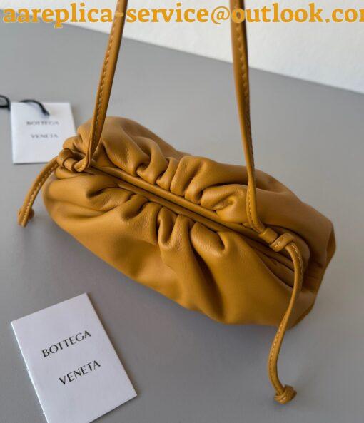 Replica Bottega Veneta Mini Pouch with Strap in Teak Calfskin 10