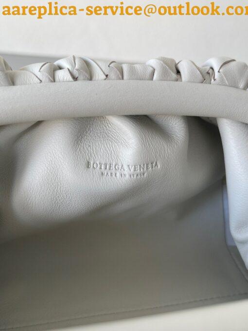 Replica Bottega Veneta Mini Pouch with Strap in White Intrecciato Lambskin 7