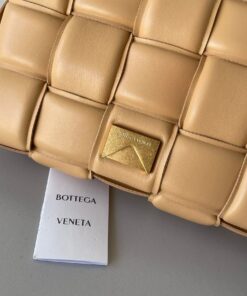 Replica Bottega Veneta Padded Cassette Bag In Almond Intrecciato Lambskin 2