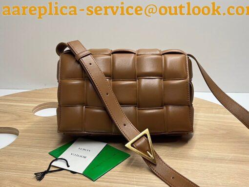 Replica Bottega Veneta Padded Cassette Bag In Caramel Intrecciato Lambskin 5