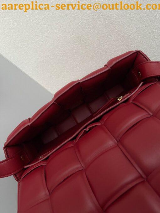 Replica Bottega Veneta Padded Cassette Bag In Dark Red Intrecciato Lambskin 6