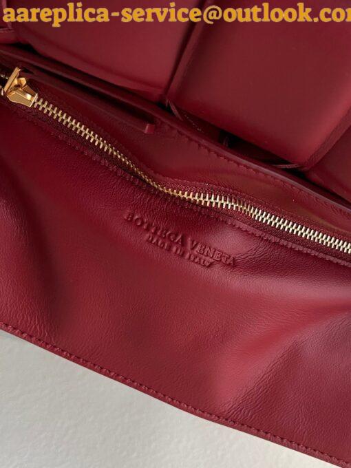 Replica Bottega Veneta Padded Cassette Bag In Dark Red Intrecciato Lambskin 7