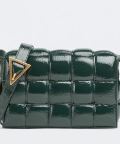 Replica Bottega Veneta Padded Cassette Bag In Green Intrecciato Deerskin