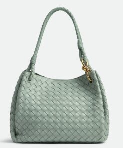 Replica Bottega Veneta Parachute Large Bag in Sauge Intrecciato Lambskin 2