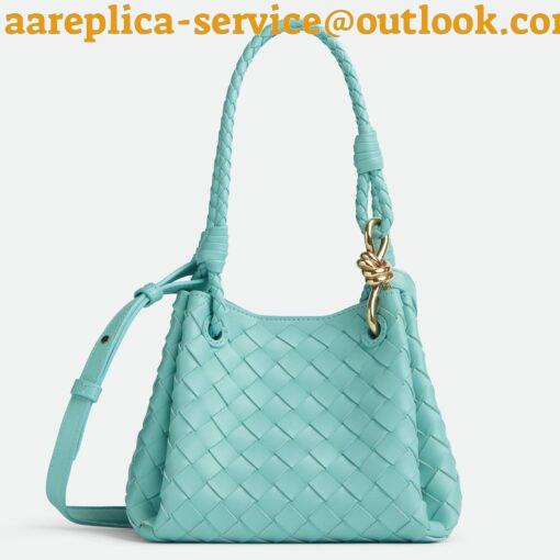 Replica Bottega Veneta Parachute Small Bag in Green Oasis Intrecciato Lambskin 12