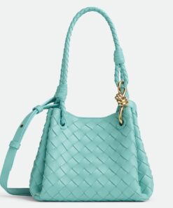 Replica Bottega Veneta Parachute Small Bag in Green Oasis Intrecciato Lambskin 2