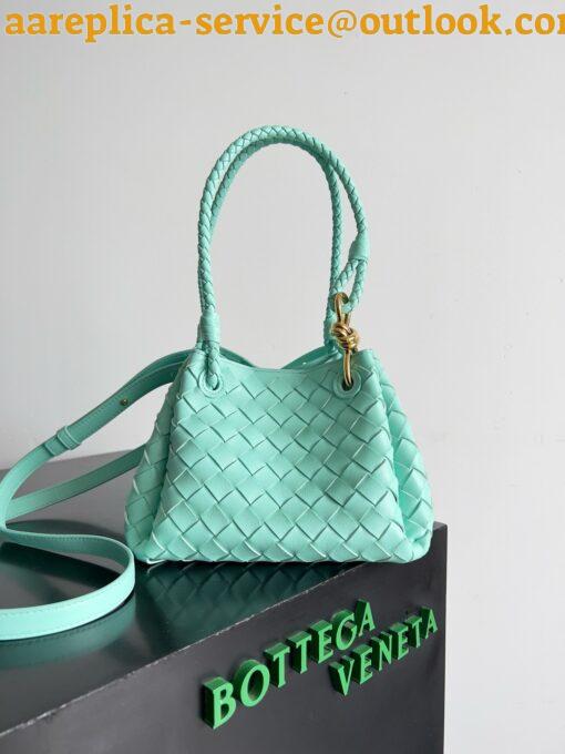 Replica Bottega Veneta Parachute Small Bag in Green Oasis Intrecciato Lambskin 16