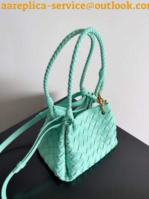 Replica Bottega Veneta Parachute Small Bag in Green Oasis Intrecciato Lambskin 17