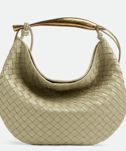 Replica Bottega Veneta Sardine Medium Bag in Travertine Intrecciato Lambskin 2