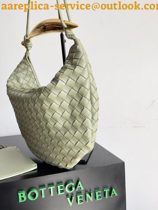 Replica Bottega Veneta Sardine Medium Bag in Travertine Intrecciato Lambskin 14