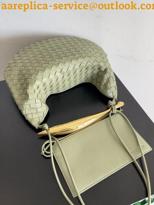 Replica Bottega Veneta Sardine Medium Bag in Travertine Intrecciato Lambskin 18