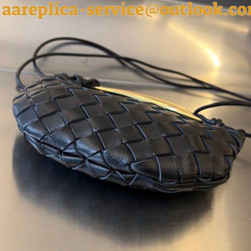 Replica Bottega Veneta Sardine Mini Bag In Black Intrecciato Lambskin 6