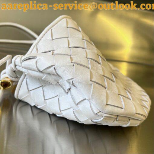 Replica Bottega Veneta Sardine Mini Bag In White Intrecciato Lambskin 6