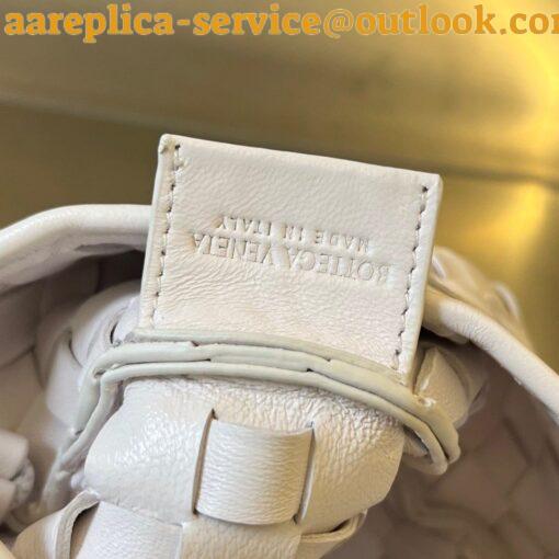 Replica Bottega Veneta Sardine Mini Bag In White Intrecciato Lambskin 7