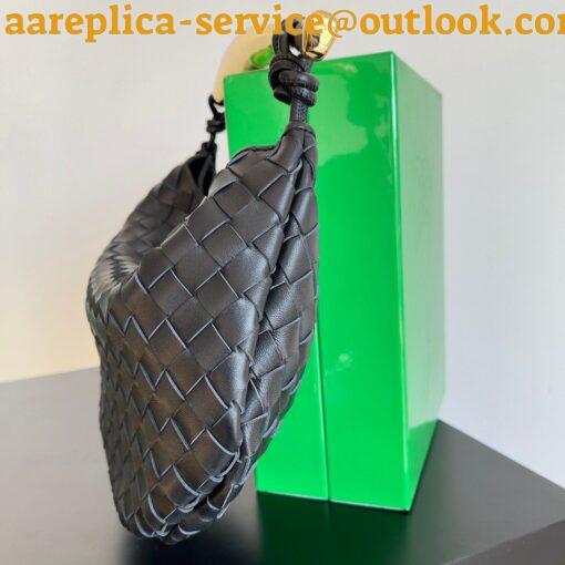 Replica Bottega Veneta Sardine Small Bag In Black Intrecciato Lambskin 5