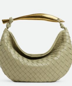 Replica Bottega Veneta Sardine Small Bag In Travertine Intrecciato Lambskin