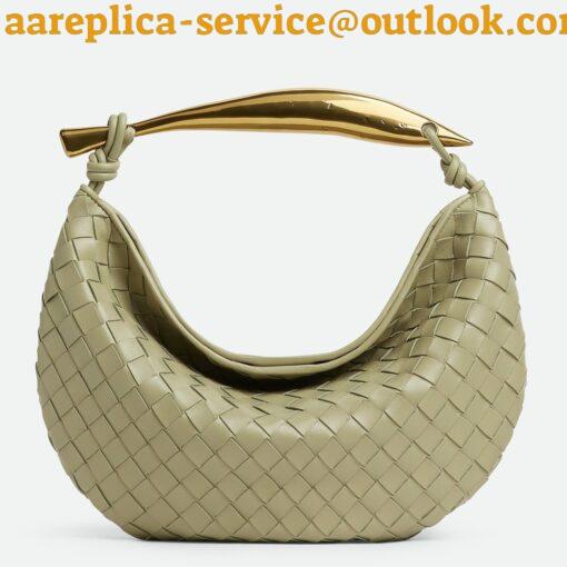 Replica Bottega Veneta Sardine Small Bag In Travertine Intrecciato Lambskin