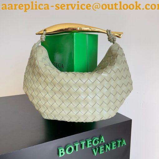 Replica Bottega Veneta Sardine Small Bag In Travertine Intrecciato Lambskin 3