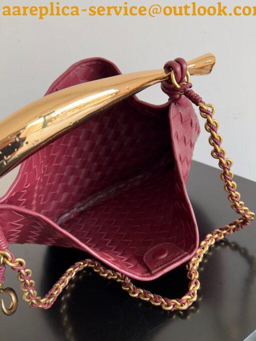 Replica Bottega Veneta Sardine Small Bag with Chain in Barolo Lambskin 9