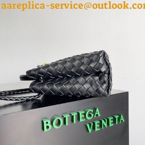 Replica Bottega Veneta Andiamo Small East/West Bag In Black Intrecciato Lambskin