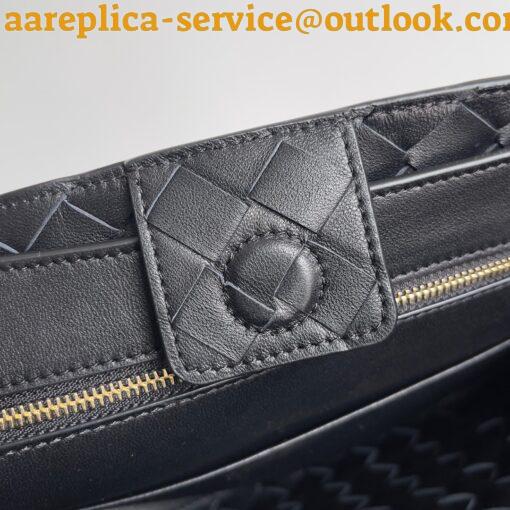 Replica Bottega Veneta Small Andiamo Bag In Black Intrecciato Lambskin 12