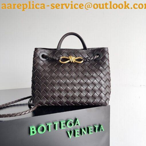 Replica Bottega Veneta Andiamo Small East/West Bag In Fondant Intrecciato Lambskin 14