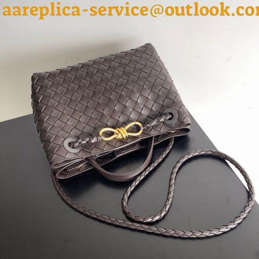 Replica Bottega Veneta Andiamo Small East/West Bag In Fondant Intrecciato Lambskin 16