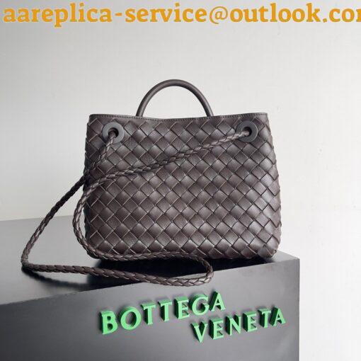 Replica Bottega Veneta Andiamo Small East/West Bag In Fondant Intrecciato Lambskin 19