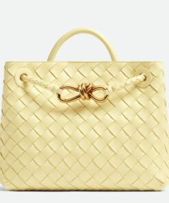 Replica Bottega Veneta Small Andiamo Bag In Ice Cream Intrecciato Lambskin