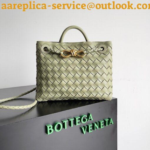 Replica Bottega Veneta Small Andiamo Bag In Travertine Intrecciato Lambskin 6