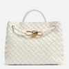 Replica Bottega Veneta Small Andiamo Bag In Travertine Intrecciato Lambskin 14