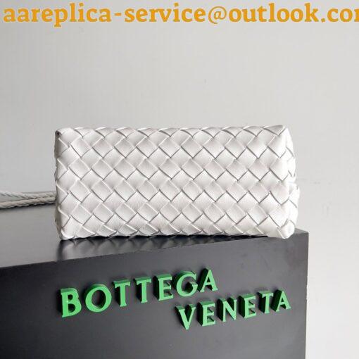 Replica Bottega Veneta Small Andiamo Bag In White Intrecciato Lambskin 4