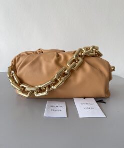 Replica Bottega Veneta The Chain Pouch Bag In Almond Calfskin