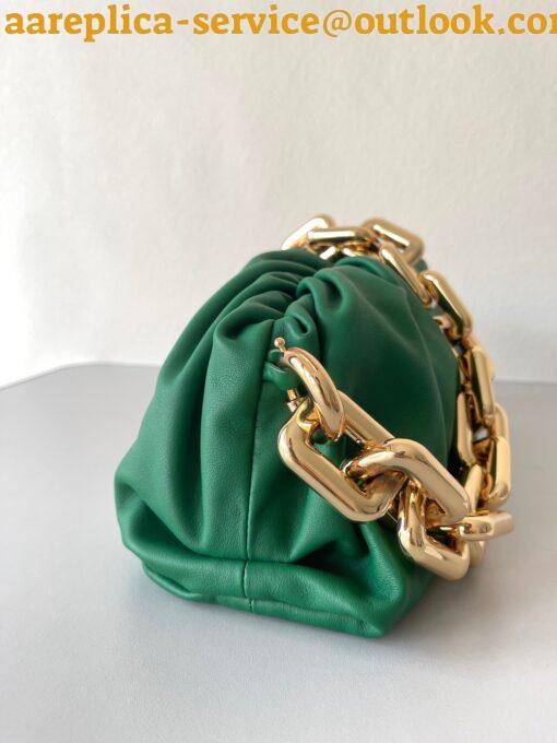 Replica Bottega Veneta The Chain Pouch Bag In Green Calfskin 3