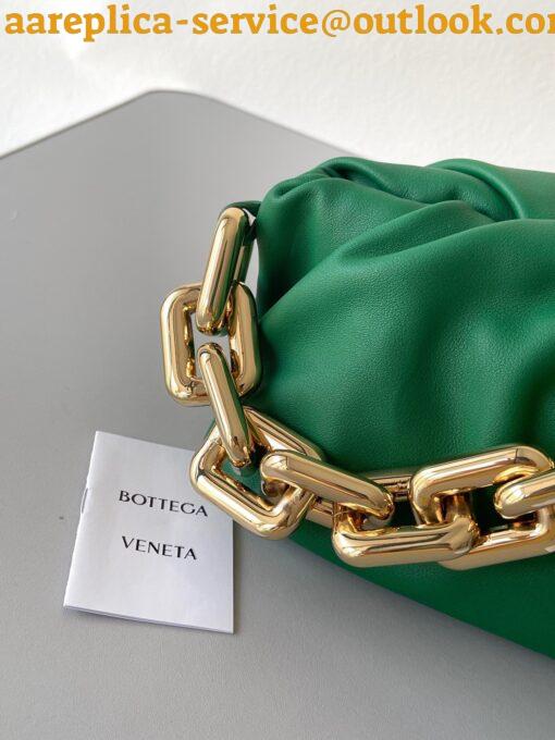 Replica Bottega Veneta The Chain Pouch Bag In Green Calfskin 4