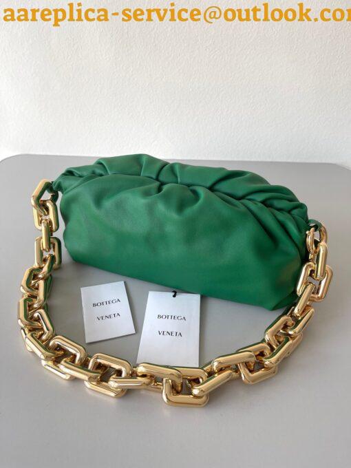 Replica Bottega Veneta The Chain Pouch Bag In Green Calfskin 5