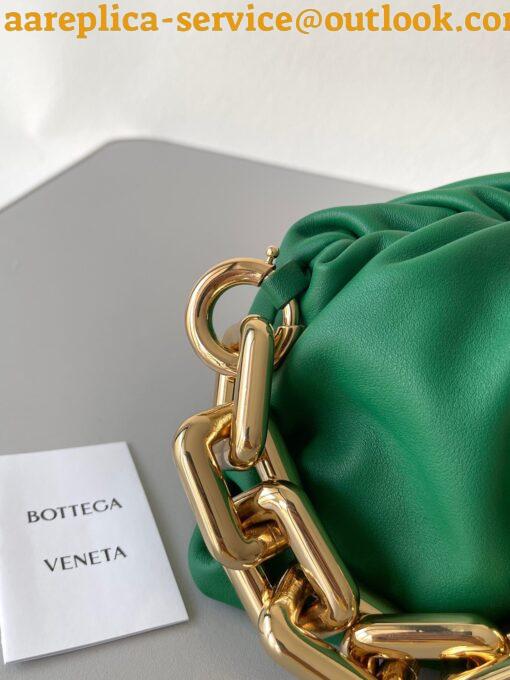 Replica Bottega Veneta The Chain Pouch Bag In Green Calfskin 6