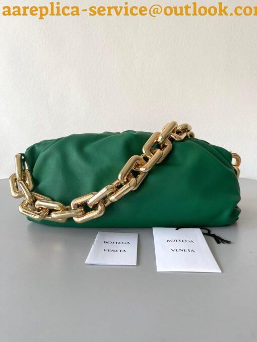 Replica Bottega Veneta The Chain Pouch Bag In Green Calfskin 9