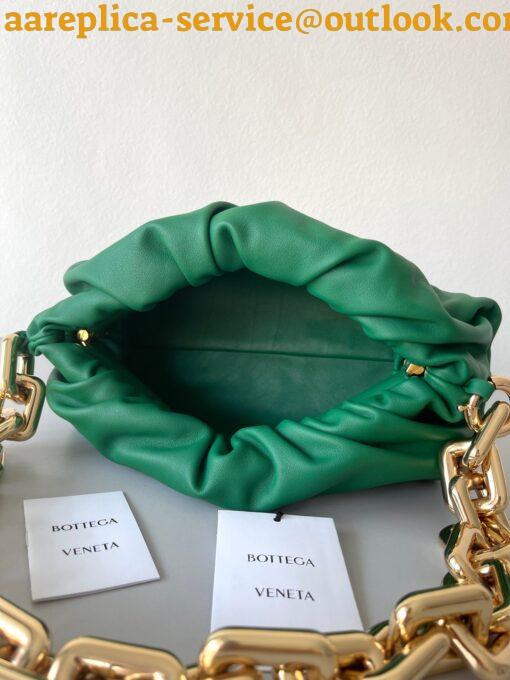 Replica Bottega Veneta The Chain Pouch Bag In Green Calfskin 10