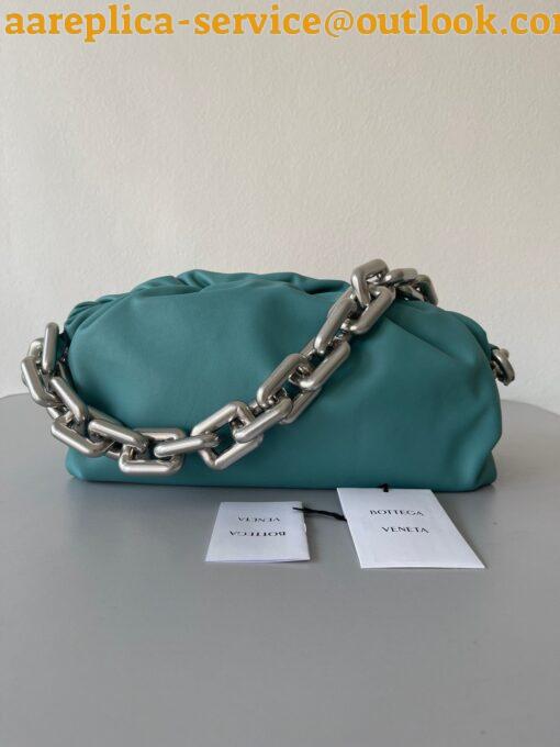 Replica Bottega Veneta The Chain Pouch Bag In Lake Green Calfskin